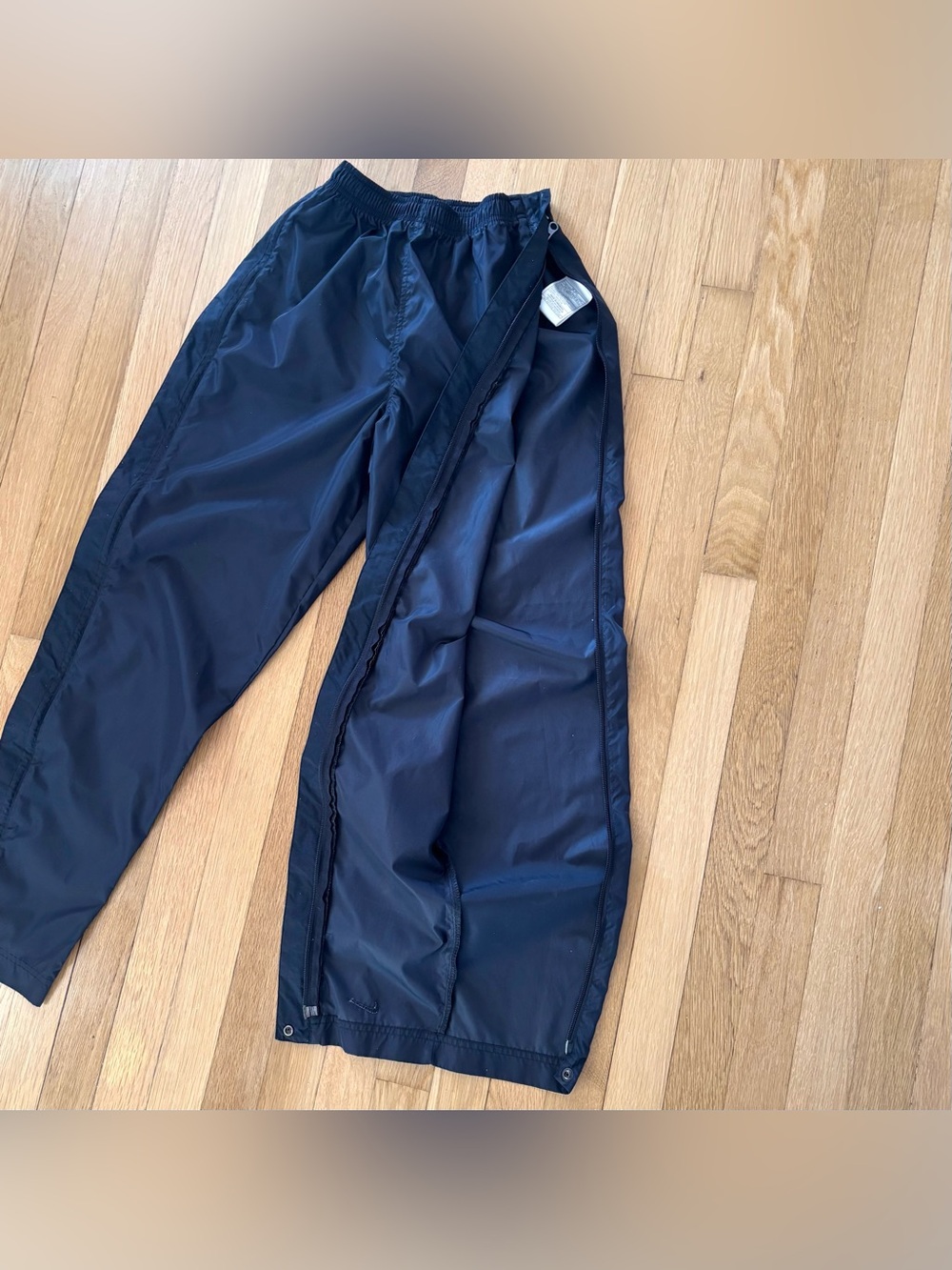 Vintage Nike Nylon Full Zip Track Pants Womens Small Lined Joggers 90s Rare